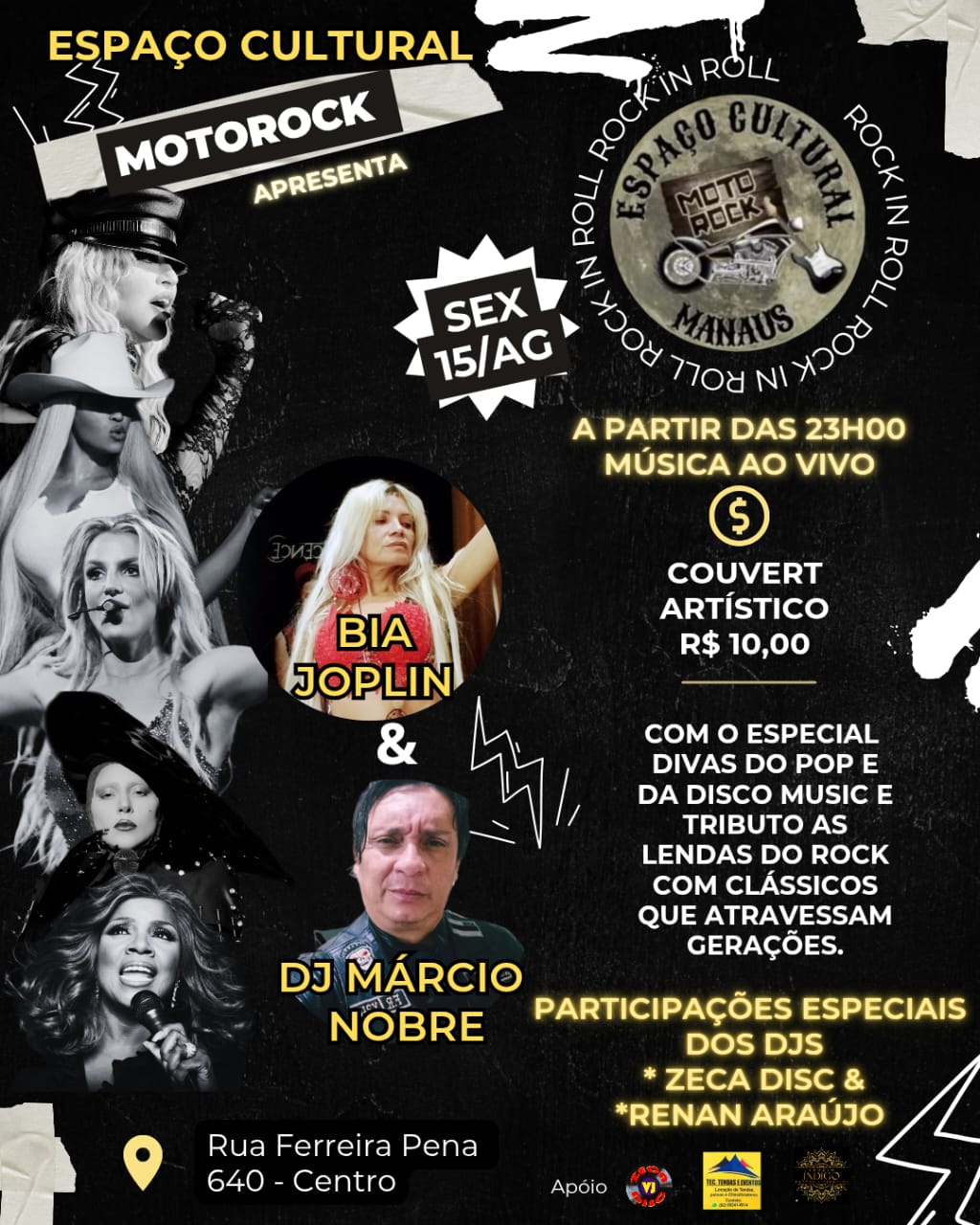 SEXTA É DIA DE ROCK, POP E DISCO NO ESPAÇO CULTURAL MOTOROCK